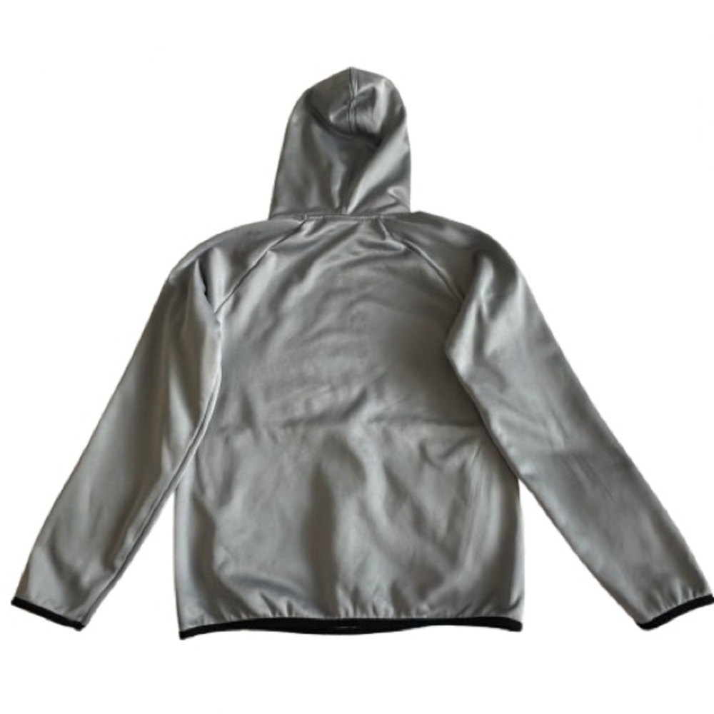 Reebok Kids Boy's L(10/12) Gray & Black Logo Sleeved Pullover Hooded Sporty Top - Picture 2 of 12